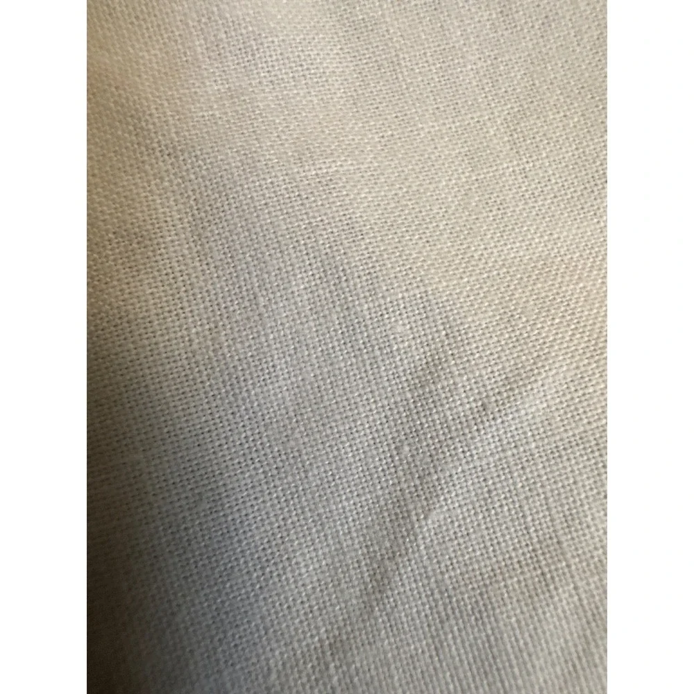 Vintage Hand Embroidered Linen Square Tablecloth Red Yellow Roses White 37x37